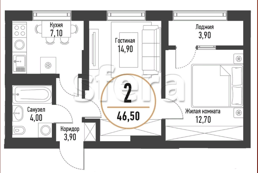 квартира г Стерлитамак ул Машиностроителей 77 ЖК Браво Стерлитамак фото 11