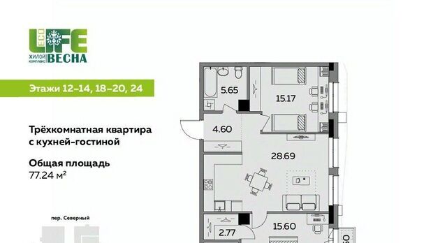 р-н Октябрьский 12-й микрорайон Север ЖК Эко Лайф Весна жилрайон фото