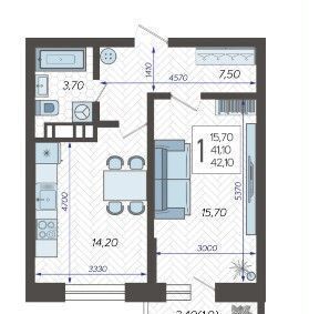 квартира г Краснодар р-н Прикубанский ул Ярославская 5 д. 115 фото 1