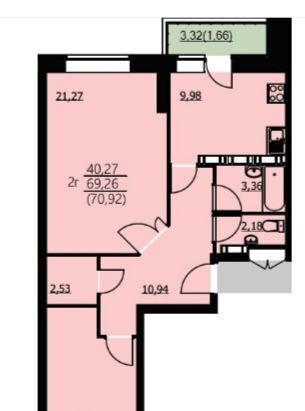 квартира г Ярославль р-н Заволжский ул Красноборская 38к/3 фото 1