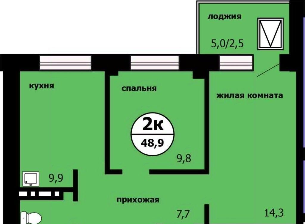 квартира г Красноярск р-н Свердловский ул Лесников 53 фото 1