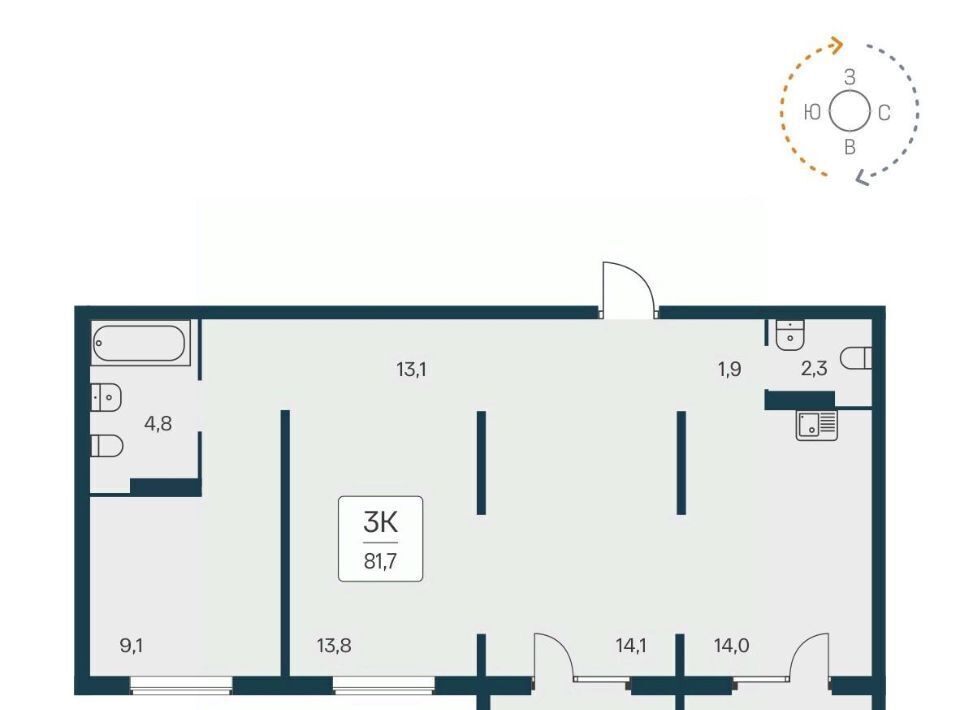 квартира г Новосибирск Заельцовская ул Игарская 5 фото 1