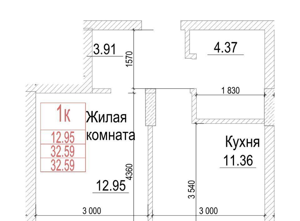 квартира г Новосибирск метро Площадь Гарина-Михайловского р-н Железнодорожный фото 1