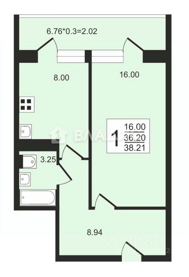 квартира г Краснодар р-н Прикубанский ул Круговая 4в/1 фото 10