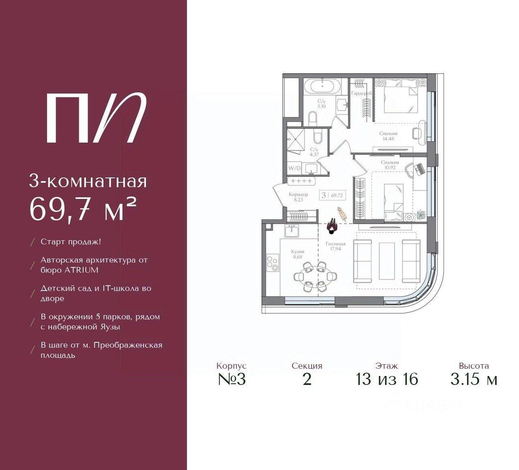 квартира г Москва ул 1-я Бухвостова Московская область фото 1