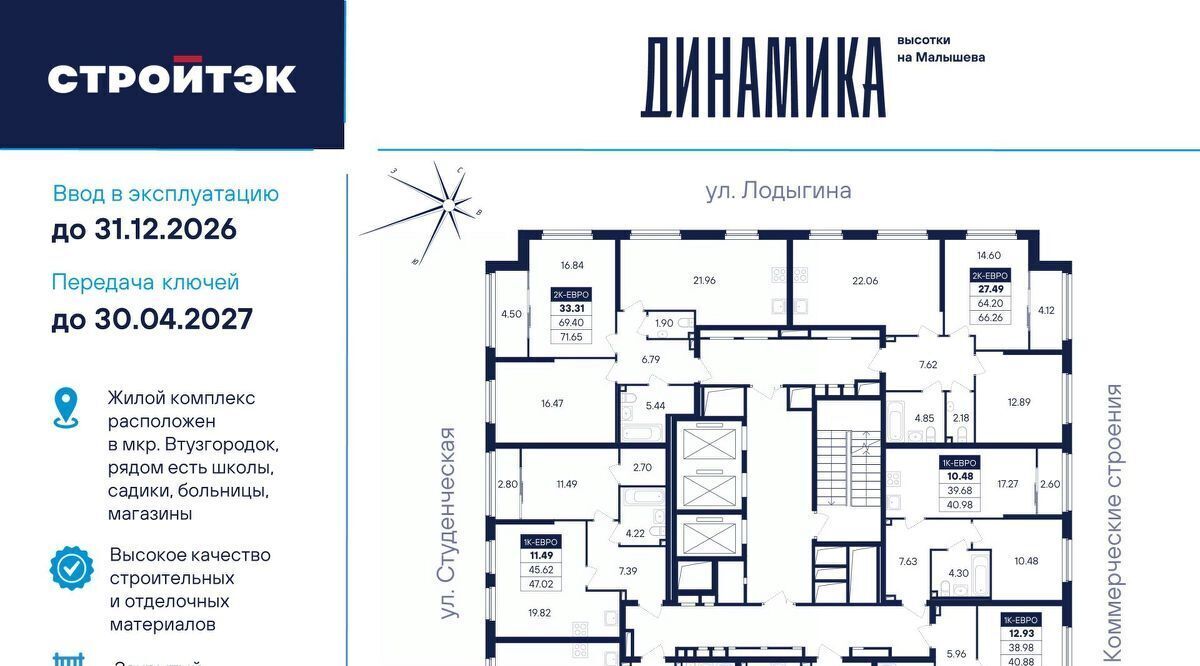 квартира г Екатеринбург Динамо ул Малышева 145б фото 2