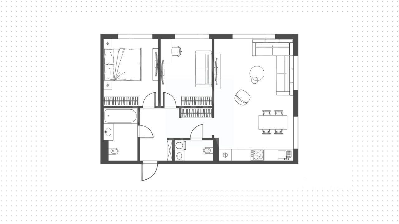 квартира г Москва проезд 3-й Силикатный 123308 строение 3, Московская область, г Лосино-Петровский, корпус 2, 4 фото 2