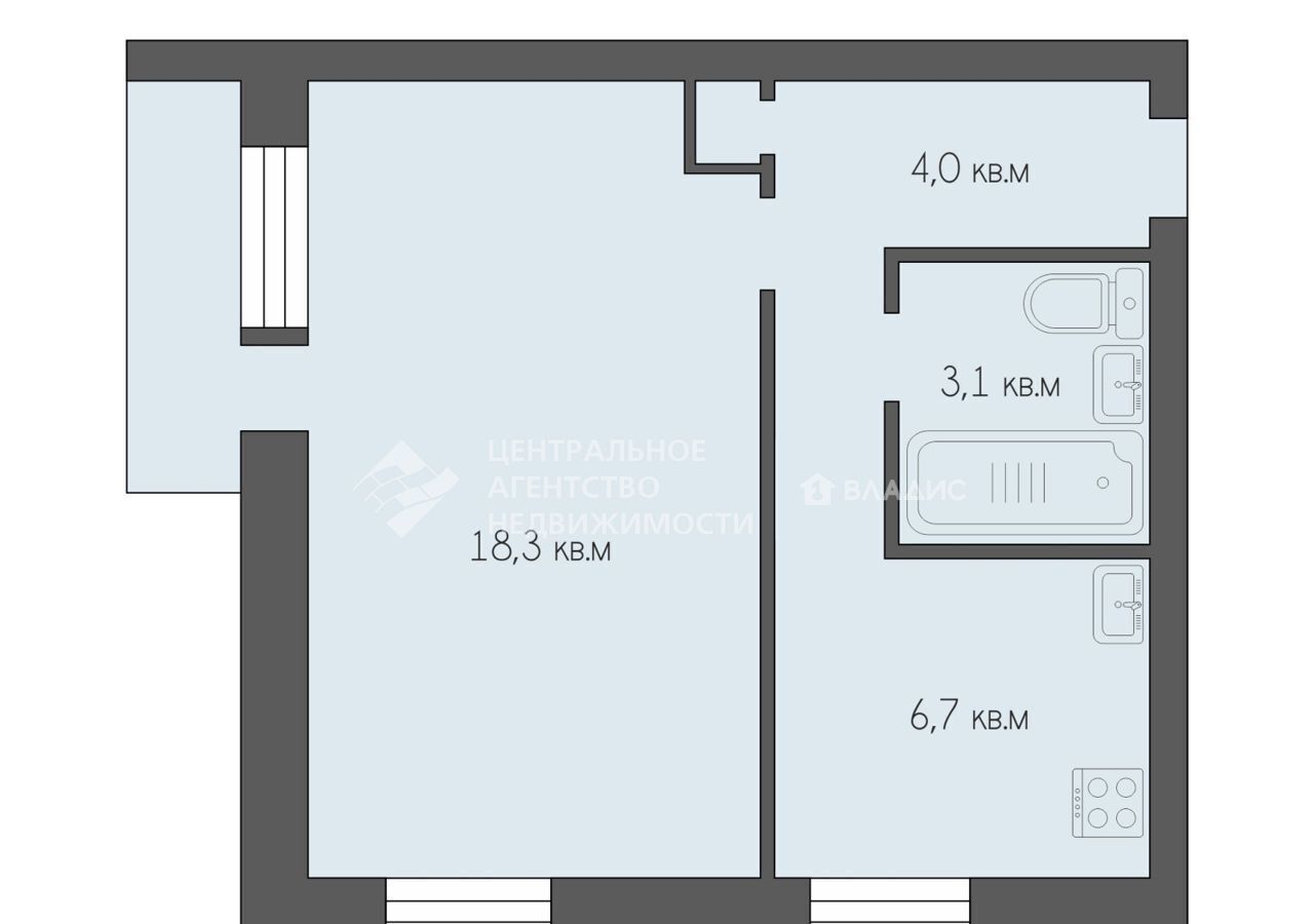 квартира г Рязань р-н Московский ул Великанова 16к/2 фото 11