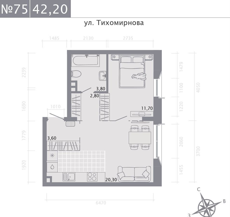 квартира г Казань р-н Вахитовский Суконная слобода ул Калинина ЖК «‎Нити» жилые дома фото 8