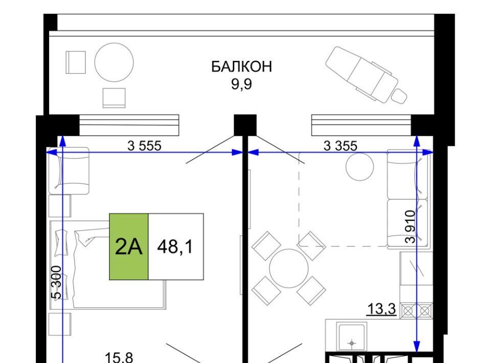 квартира р-н Анапский г Анапа проезд Сосновый апарт-комплекс по проезду Сосновый фото 1