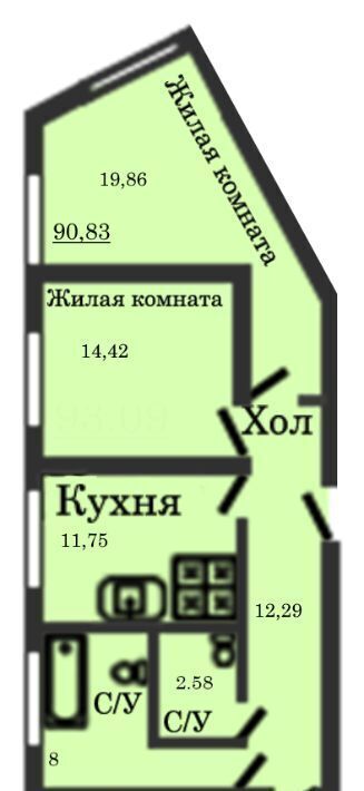 квартира г Калининград р-н Центральный ул Генерал-фельдмаршала Румянцева 7 фото 1