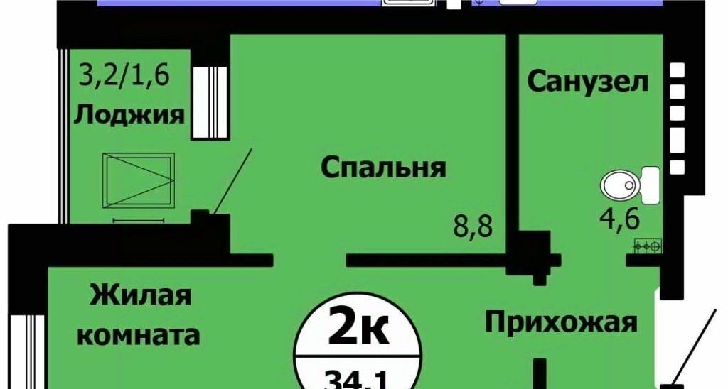 квартира г Красноярск р-н Октябрьский ул Лесопарковая 43 фото 1