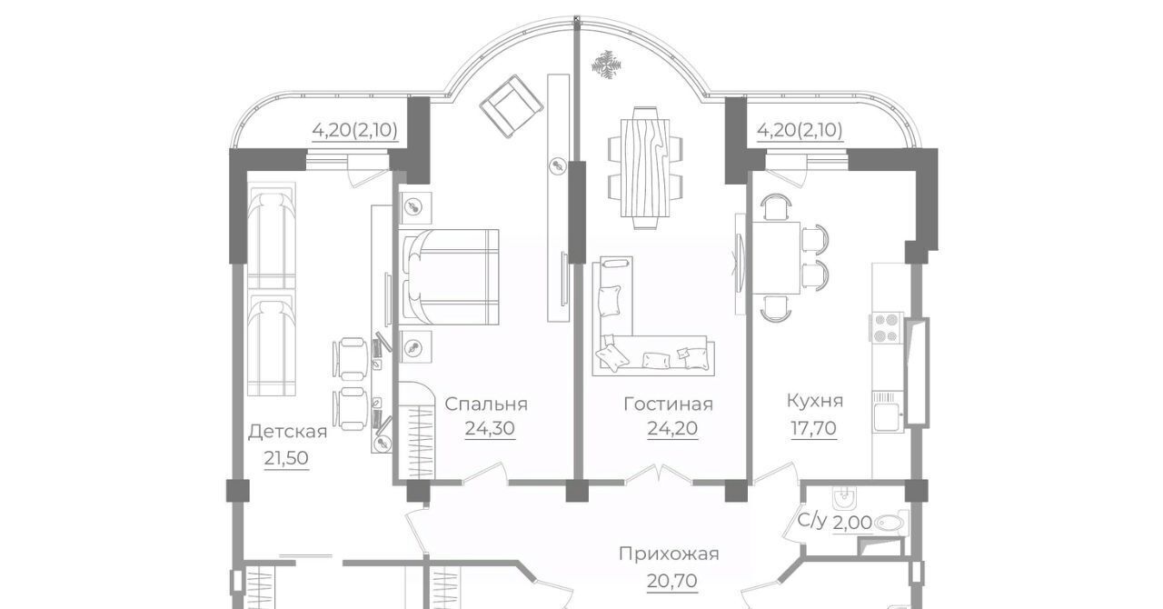 квартира г Ростов-на-Дону р-н Ворошиловский пр-кт Михаила Нагибина 38 фото 1