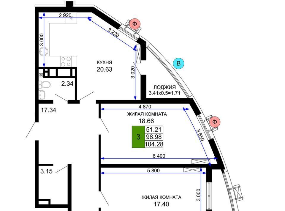 квартира г Краснодар р-н Центральный ул Воронежская 47/35 фото 1