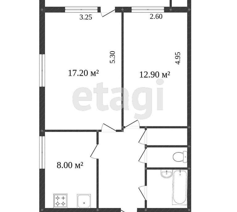 квартира г Белгород ул 3 Интернационала 33 фото 22