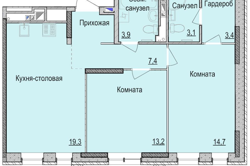 квартира г Ижевск ул им Репина 3/2 городской округ Ижевск фото 1