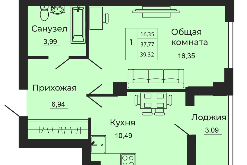 квартира г Батайск городской округ Батайск, Мечта, жилой квартал фото 1