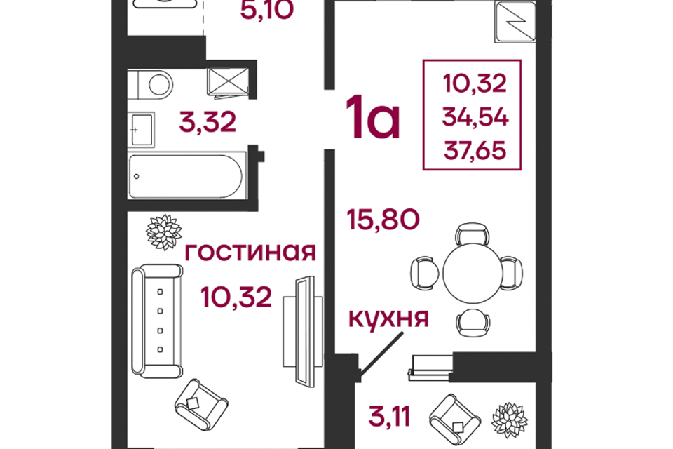 квартира г Пенза ул Баталина городской округ Пенза фото 1