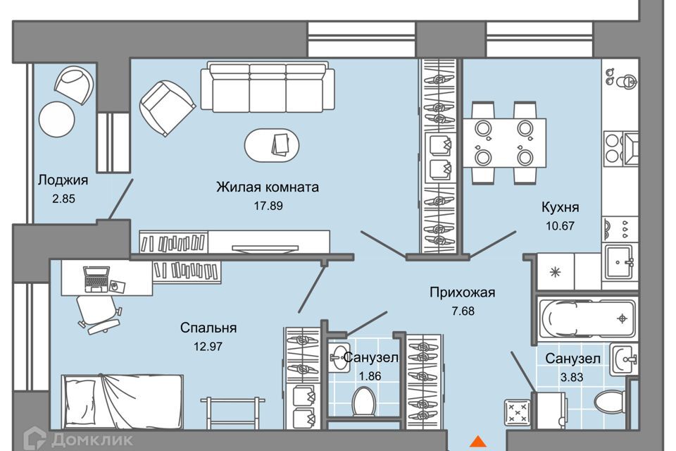 квартира г Киров р-н Ленинский пер 4 Пятилетки 82 городской округ Киров фото 1