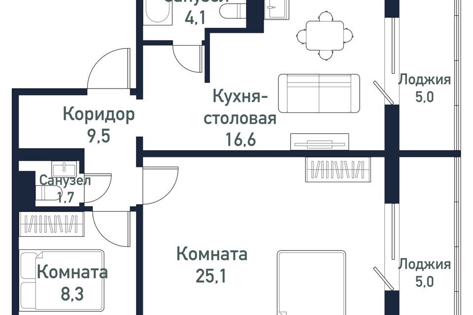 квартира р-н Сосновский п Западный 7-й квартал фото 1