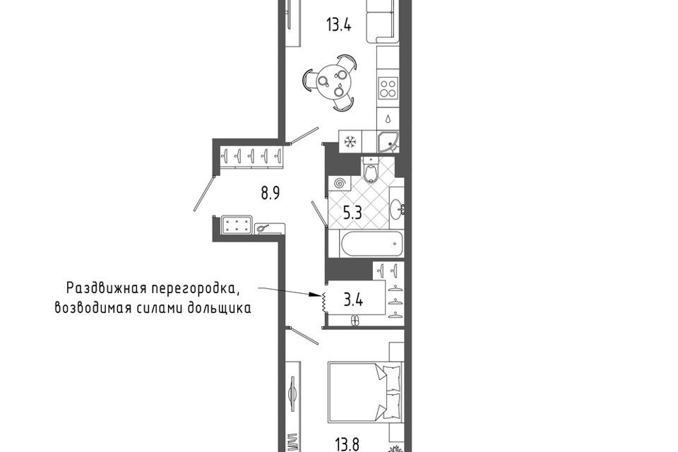 квартира г Санкт-Петербург б-р Измайловский Адмиралтейский район, 11 ст 1 фото 1