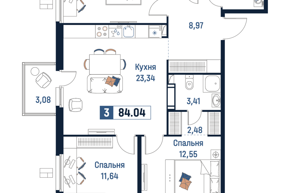 квартира р-н Всеволожский г Мурино западный обход Мурино фото 1