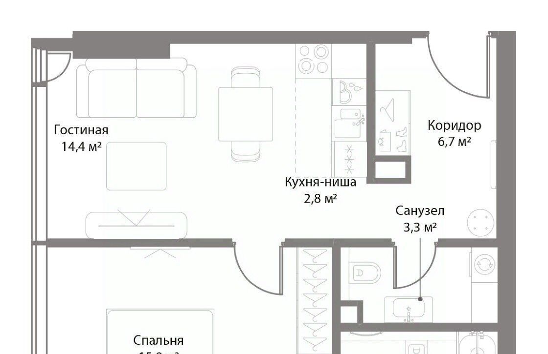 квартира г Москва метро Белорусская пр-кт Ленинградский 8 фото 2