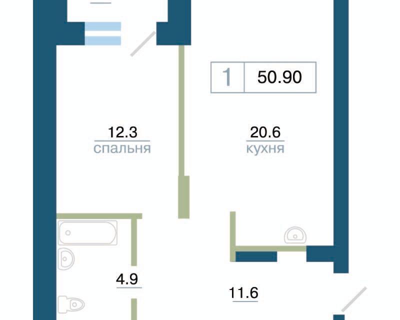 квартира г Красноярск р-н Железнодорожный городской округ Красноярск, Железнодорожный фото 1