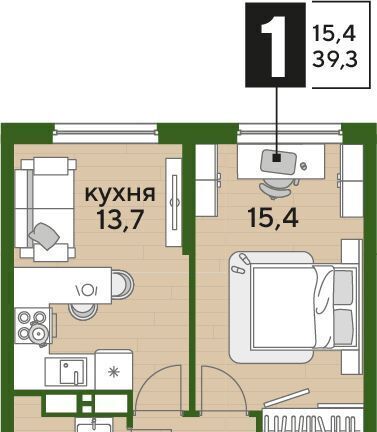 квартира г Краснодар р-н Прикубанский ул им. Анны Ахматовой фото 1