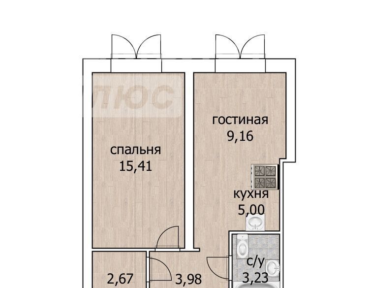 квартира г Уфа р-н Кировский ул Менделеева 126 фото 2