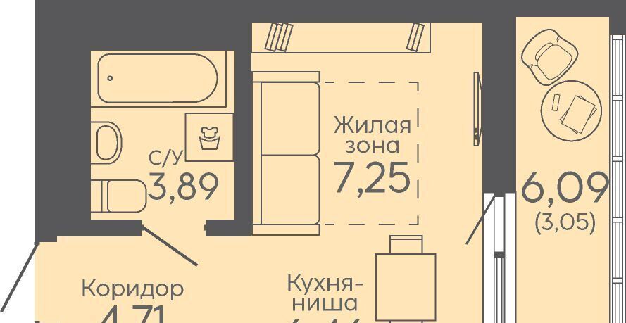 квартира г Екатеринбург микрорайон Новокольцовский Ботаническая Новокольцовский жилой комплекс фото 1