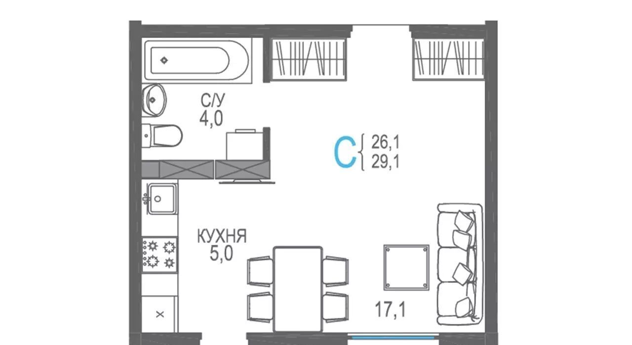 квартира г Евпатория пр-кт им.В.И.Ленина 66б фото 14