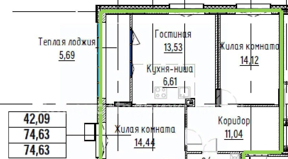 квартира г Тюмень р-н Центральный ул Евгения Войнова 7 Центральный административный округ фото 2