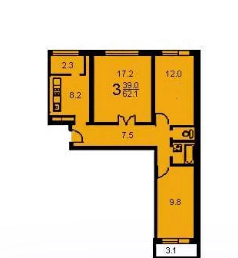 квартира г Саратов р-н Кировский ул Большая Горная 245/265 фото 9