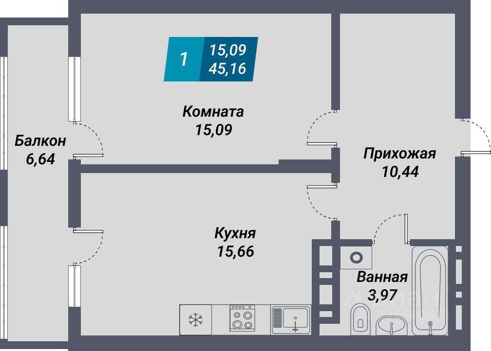 квартира г Новосибирск мкр Закаменский р-н Дзержинский 20 фото 1