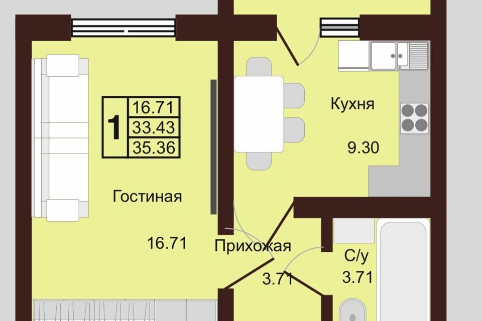 квартира г Оренбург р-н Промышленный пр-кт Братьев Коростелевых 159 городской округ Оренбург фото 2