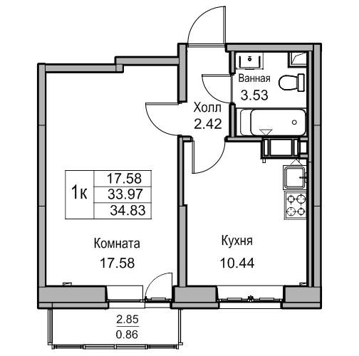 квартира г Санкт-Петербург р-н Приморский ул Ивинская 13/1 Беговая фото 1