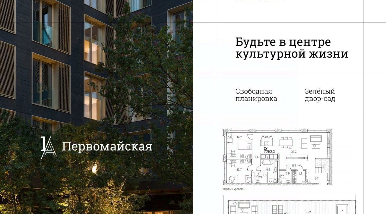квартира г Тюмень р-н Центральный ул Первомайская квартал «1А Первомайская» 1 Аблок 2 фото 1