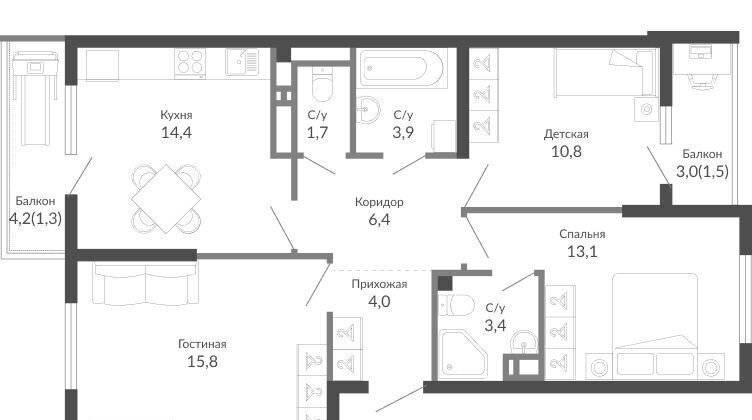 квартира г Новороссийск р-н Центральный ул Куникова 47 фото 1