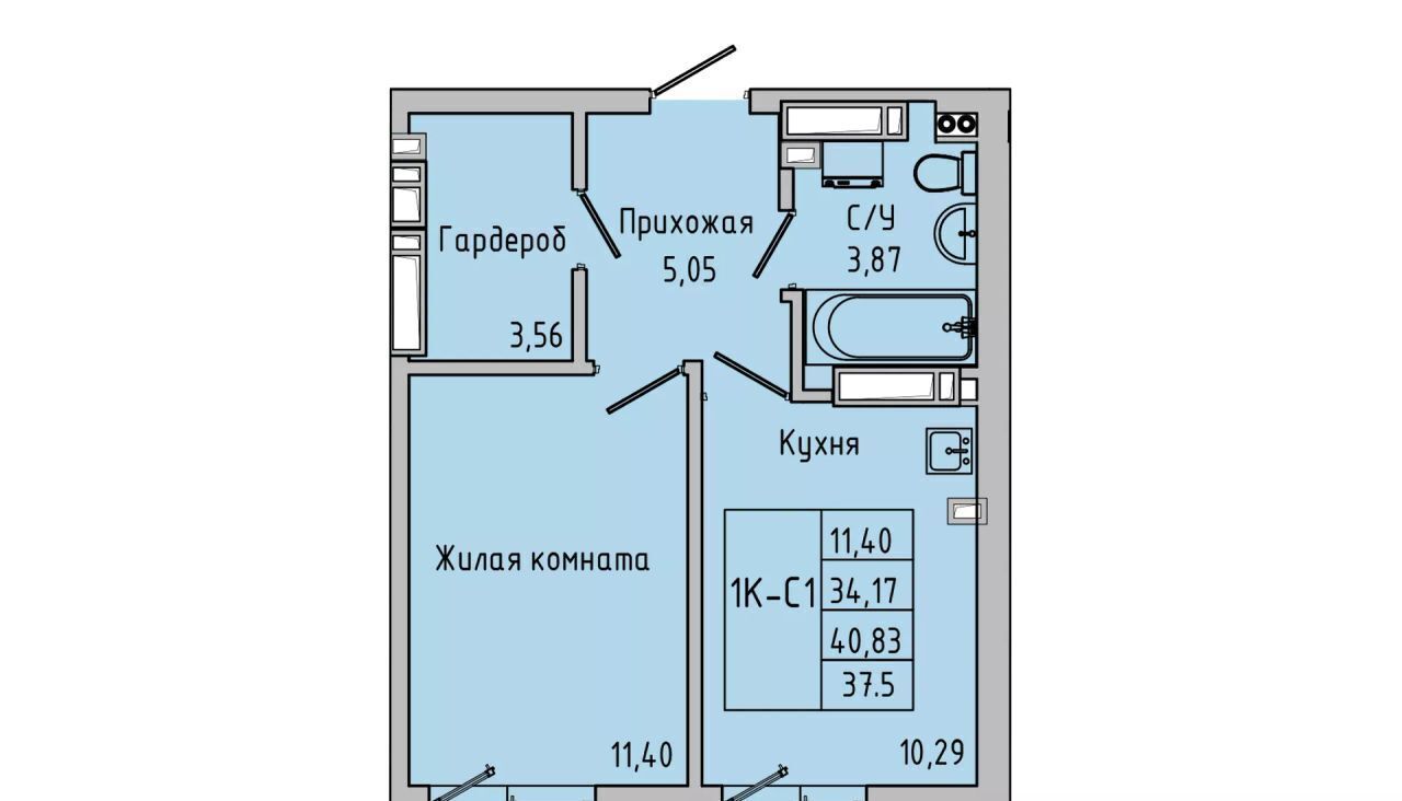 квартира г Батайск ЖК «Луна» фото 4