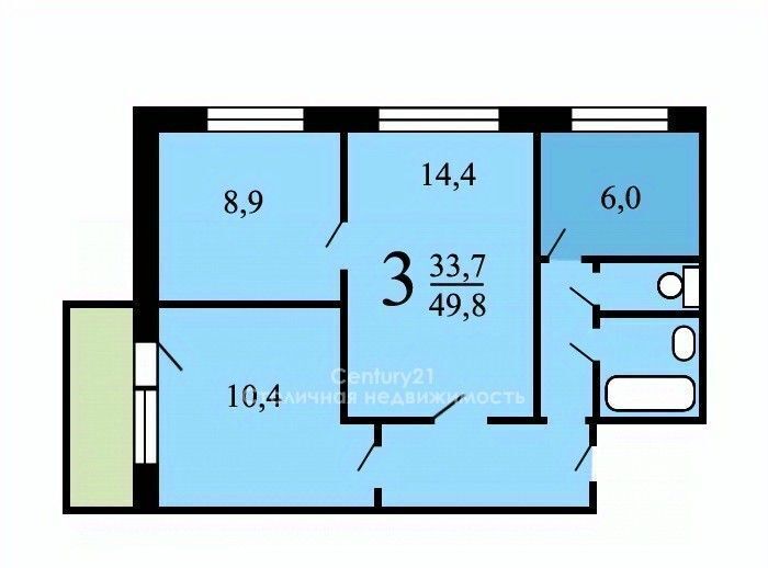 квартира г Москва метро Улица Академика Янгеля ул Чертановская 58к/2 фото 2