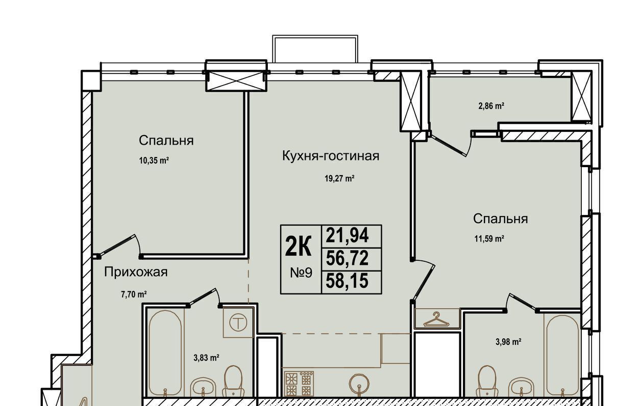 квартира г Нижний Новгород Буревестник ул Красных Зорь 23д фото 1