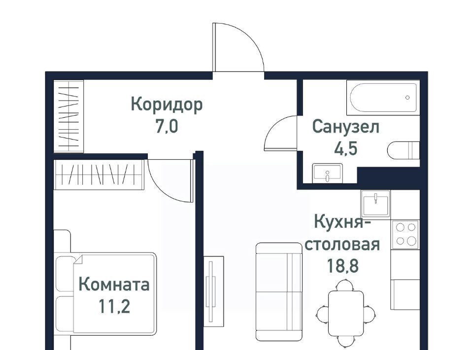 квартира р-н Сосновский п Пригородный Кременкульское с/пос, Парковый Премиум жилой комплекс фото 1