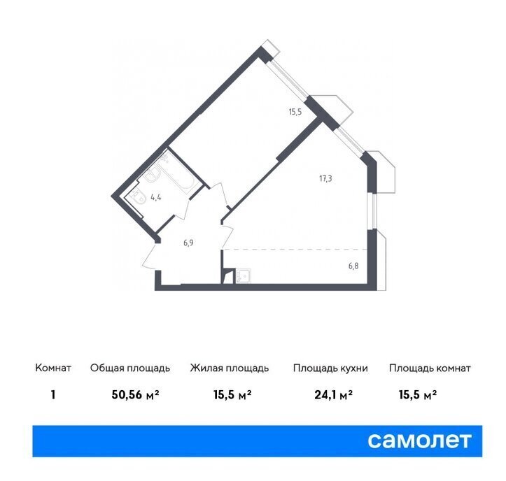 квартира г Москва метро Строгино ЖК «Спутник» 21 Московская область, Красногорск фото 1