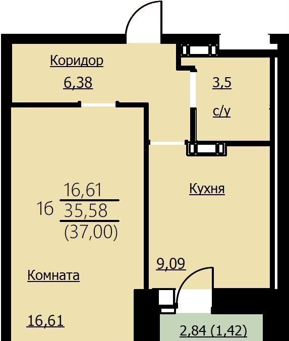 квартира г Ярославль р-н Заволжский ул Красноборская 3 ЖК «Алые паруса» фото 10