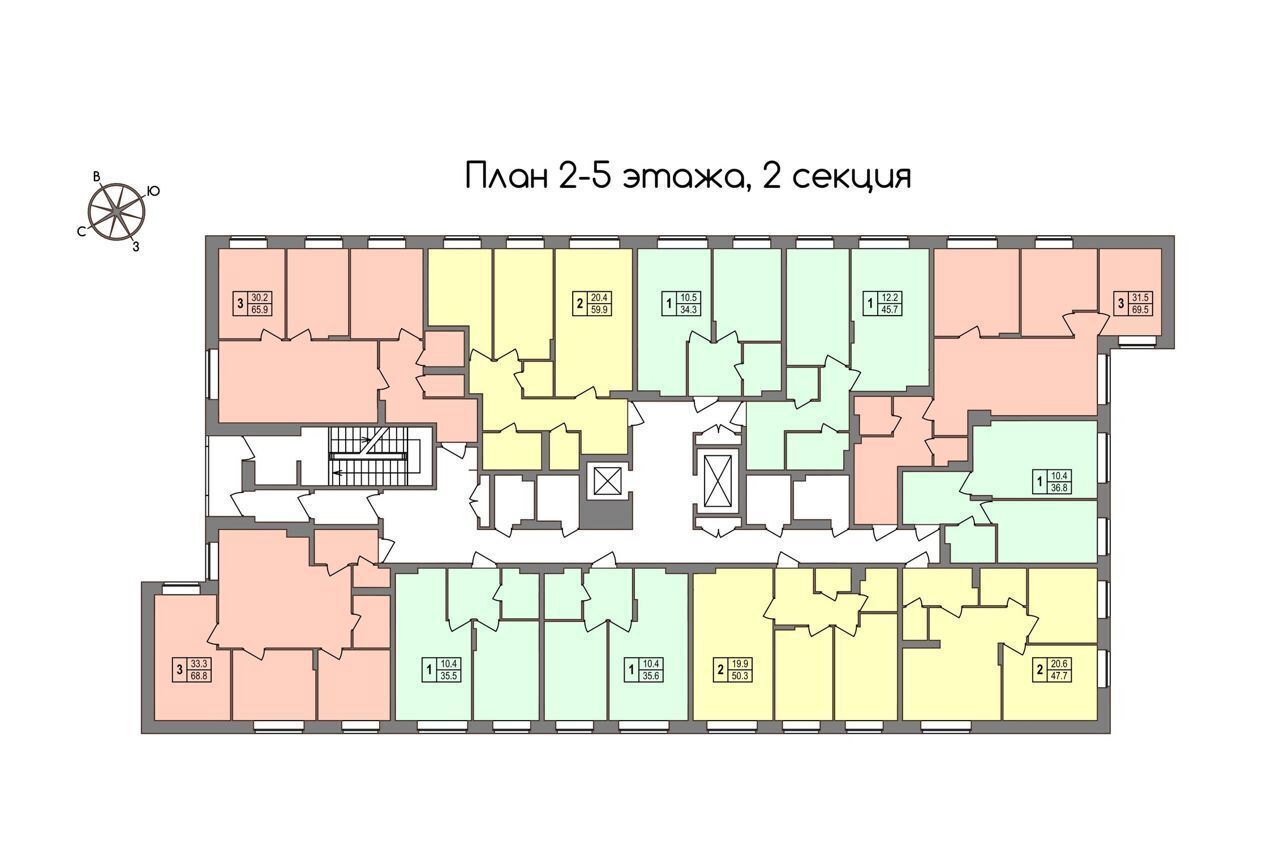 квартира г Тула р-н Центральный ул Маяковского блок-секц. 2 фото 2