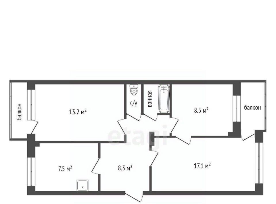 квартира г Красноярск р-н Железнодорожный ул Менжинского 9 фото 24