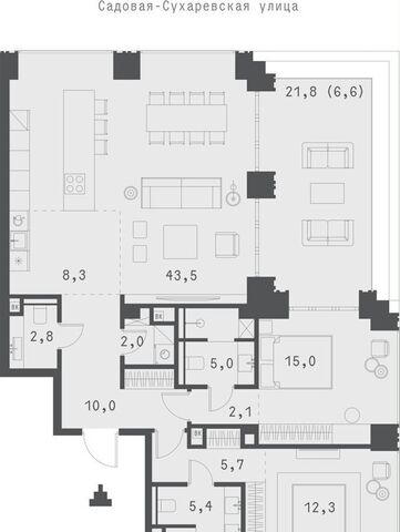 метро Сухаревская ул Садовая-Сухаревская 1 ЖК «Forum» (Форум) д. 14 фото