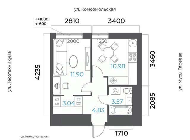 р-н Октябрьский микрорайон Глумилино-2 8-е Небо жилой комплекс фото