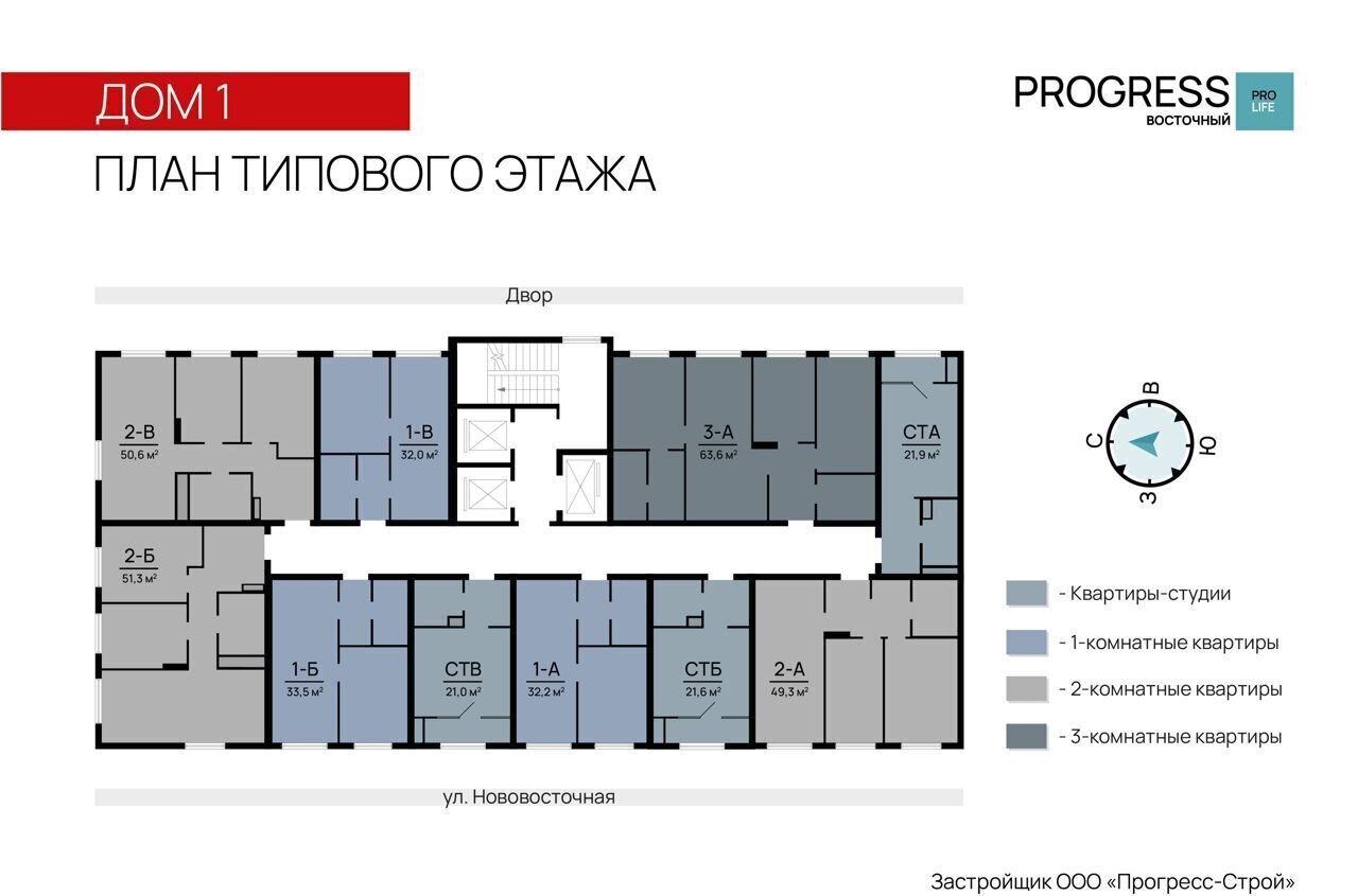 квартира г Астрахань р-н Кировский ул 3-я Зеленгинская 11 ЖК Прогресс Восточный фото 8